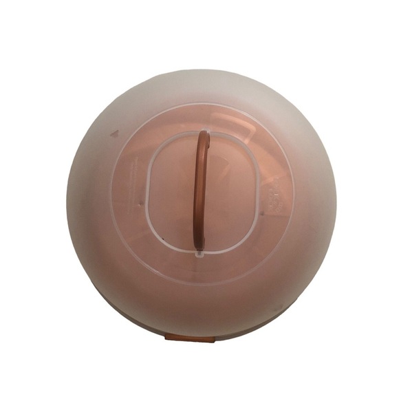 Lock & Lock Portable Round 10.6 QT Cake Cupcake Carrier Dk Orange Travel HLS110 - Picture 2 of 8